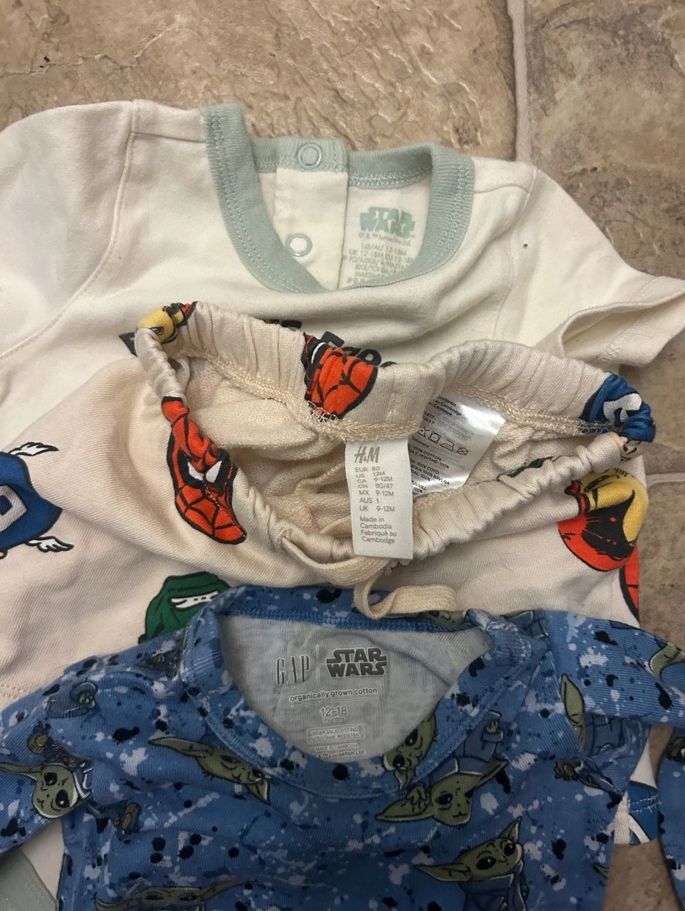 Baby 12-18M 5 Piece Bundle Star Wars Grogu Spider Man Jordan Halloween Gap